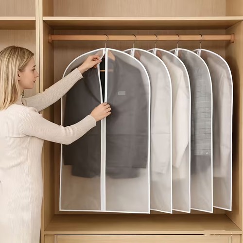 Pack garment covers with - garment,