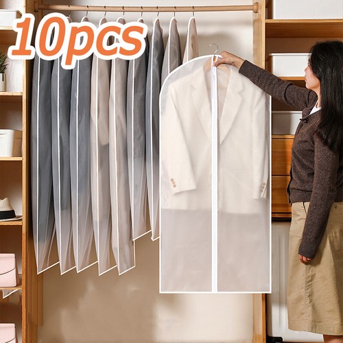 10pack polythene clear garment - clear,